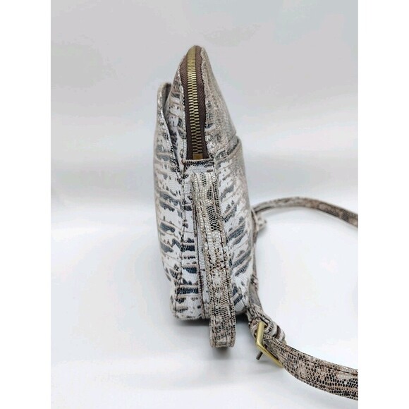 Hobo Exotic Snake Leather Crossbody Adjustable Boho Reptile Original Neutral - Picture 4 of 11